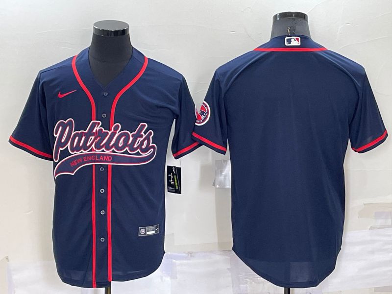Men New England Patriots Blank Blue Nike Co branded Jersey->los angeles chargers->NFL Jersey